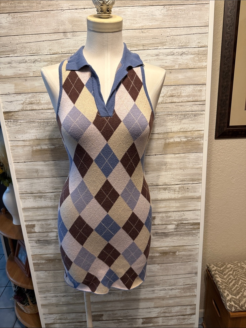 RSQ sweater polo vest dress